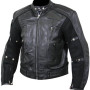 Defiant Men's Black Padded Biker Jacket with Mesh